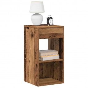 Bedside Cabinet Old wood Engineered wood 13.8x13.4x26.2...