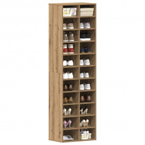 Shoe Cabinet Artisan Oak Engineered Wood Tall Shoe Cabi...