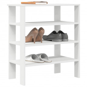 Shoe Rack White Engineered Wood Compact Shoe Rack Recta...