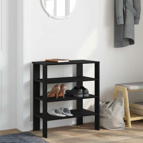 Shoe Rack Black Engineered wood Slim Shoe Storage Cabin...
