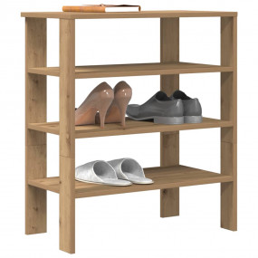 Shoe Rack Artisan Oak Engineered Wood Compact Shoe Rack