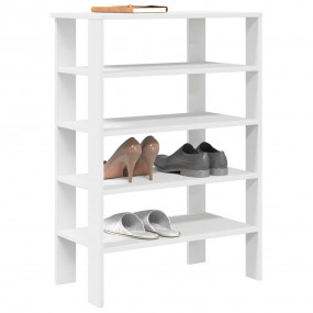 Shoe Rack White Engineered Wood 24x12.6x34.4 in Shoe Ra...
