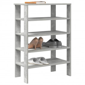 Shoe Rack Concrete Grey Engineered Wood Compact Minimal...