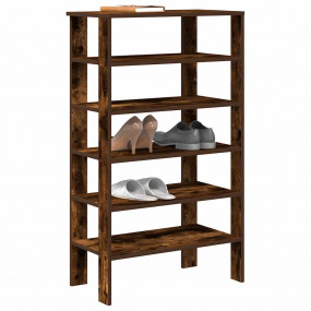 Shoe Rack Smoked Oak Engineered Wood Slim Shoe Rack Rec...