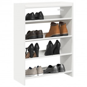 Shoe Rack White Engineered wood Slim Shoe Rack Rectangu...