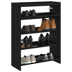 Shoe Rack Black Engineered wood Medium Shoe Rack Rectan...
