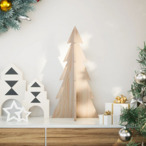 Wooden Christmas Tree Natural wood Solid pinewood Small