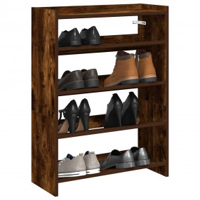 Shoe Rack Smoked Oak Engineered Wood Slim Shoe Rack Rec...