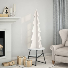 Wooden Christmas Tree White Solid pine wood Medium