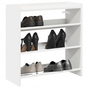 Shoe Rack White Engineered Wood Small Shoe Rack Rectang...