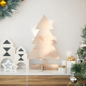 Wooden Christmas Tree Natural wood Solid pinewood 23.6 ...
