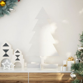 Wooden Christmas Tree White Solid Pine Wood Medium