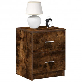 Bedside Cabinet Smoked oak Engineered wood 15.7x14.2x19...