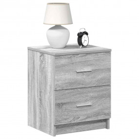 Bedside Cabinet Set of 2 Grey Sonoma Engineered wood Me...