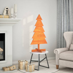 Wooden Christmas Tree Wax brown Solid pine wood Medium
