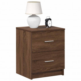 Bedside Cabinet Brown oak Engineered wood