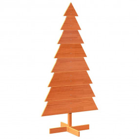 Wooden Christmas Tree Wax brown Solid pinewood 59.1 in