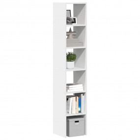 Bookcase Set of 2 White Engineered Wood 11.8 x 11.8 x 3...