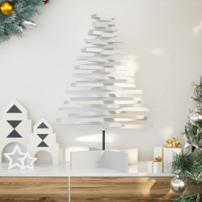 Wooden Christmas Tree White Solid pine wood Medium Rota...
