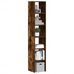 Bookcase Set of 2 Smoked Oak Engineered Wood Moderate S...
