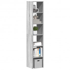 Bookcase Set of 2 Gray sonoma Engineered wood Medium St...