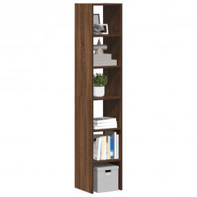 Bookcase Set of 2 Brown Oak Engineered wood Medium Stac...