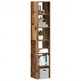 Bookcase Set of 2 Old Wood Engineered Wood Medium Stack...