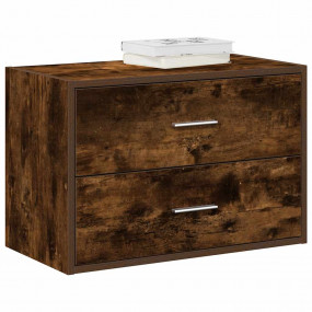 Cabinet Smoked Oak Engineered Wood Compact Cabinet Rect...