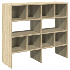 Shoe Rack Set of 2 Sonoma Oak Engineered Wood Large Sta...