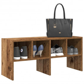 Shoe Rack Old wood Engineered wood 35.2x11.8x15.7 in St...