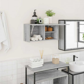 Bathroom Wall Cabinet Gray Sonoma Engineered Wood