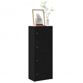 Bookcase Black Oak Engineered Wood 15.7 x 9.4 x 40.2 in...