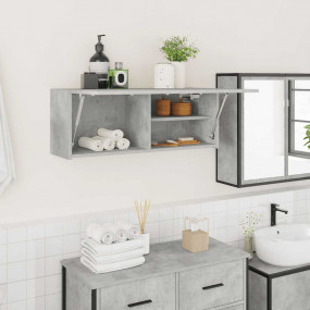Bathroom Wall Cabinet Concrete grey Engineered wood Med...