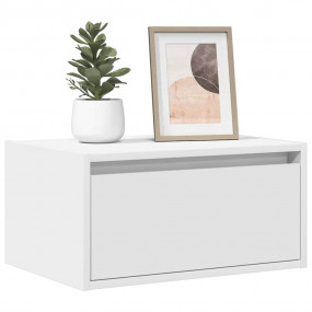 Wall-mounted Bedside Cabinet White Engineered wood Medi...