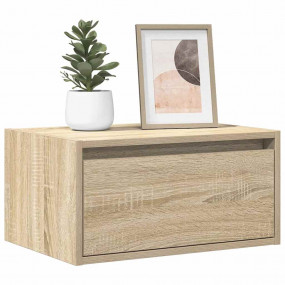 Wall-mounted Bedside Cabinet Sonoma oak Engineered wood...