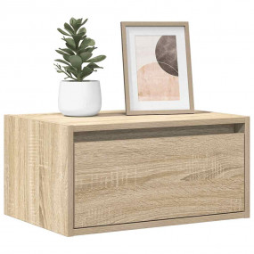 Wall-mounted Bedside Cabinet Set of 2 Sonoma Oak Engine...