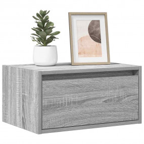 Wall-mounted Bedside Cabinet Set of 2 Grey Sonoma Engin...