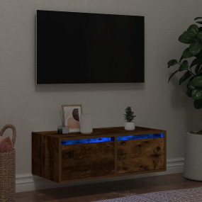 TV Cabinet Smoked oak Engineered wood Standard TV Cabin...