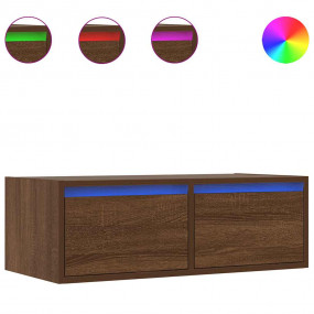 TV Cabinet Brown oak Engineered wood Standard TV Cabine...