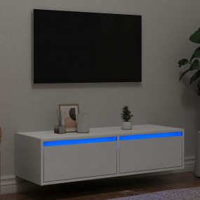 TV Cabinet White Engineered Wood 39.4 in x 14.0 in x 9....