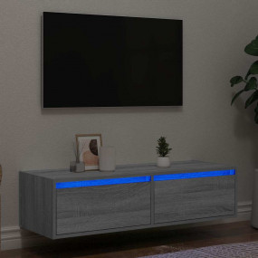 TV Cabinet Gray Sonoma Engineered Wood Medium Adjustabl...