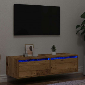 TV Cabinet Old wood Engineered wood 39.4 x 14.0 x 9.8 i...