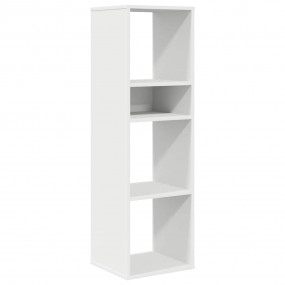 Book Cabinet White Engineered Wood Medium Shelving