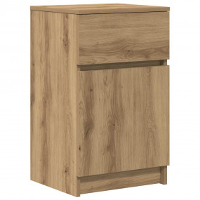 Bedside Cabinet Artisan Oak Engineered Wood Medium
