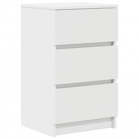 Bedside Cabinet White Engineered Wood Bedside Cabinet R...