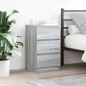 Bedside Cabinet Grey Sonoma Engineered Wood Medium