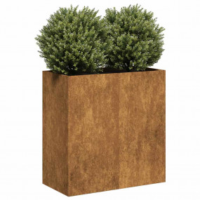 Planter Normal metal color to start, Rusty over time We...