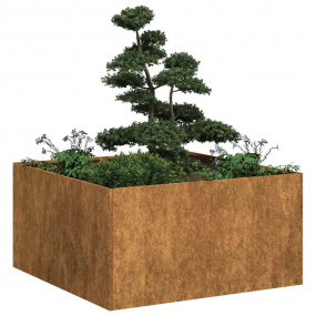 Planter Rusty Weathering Steel Large Decorative Inlays ...