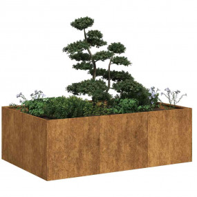 Planter Rusty Weathering steel Large Decorative Inlays ...