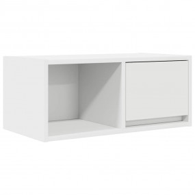 TV Cabinet White Engineered Wood Medium TV Cabinet Rect...